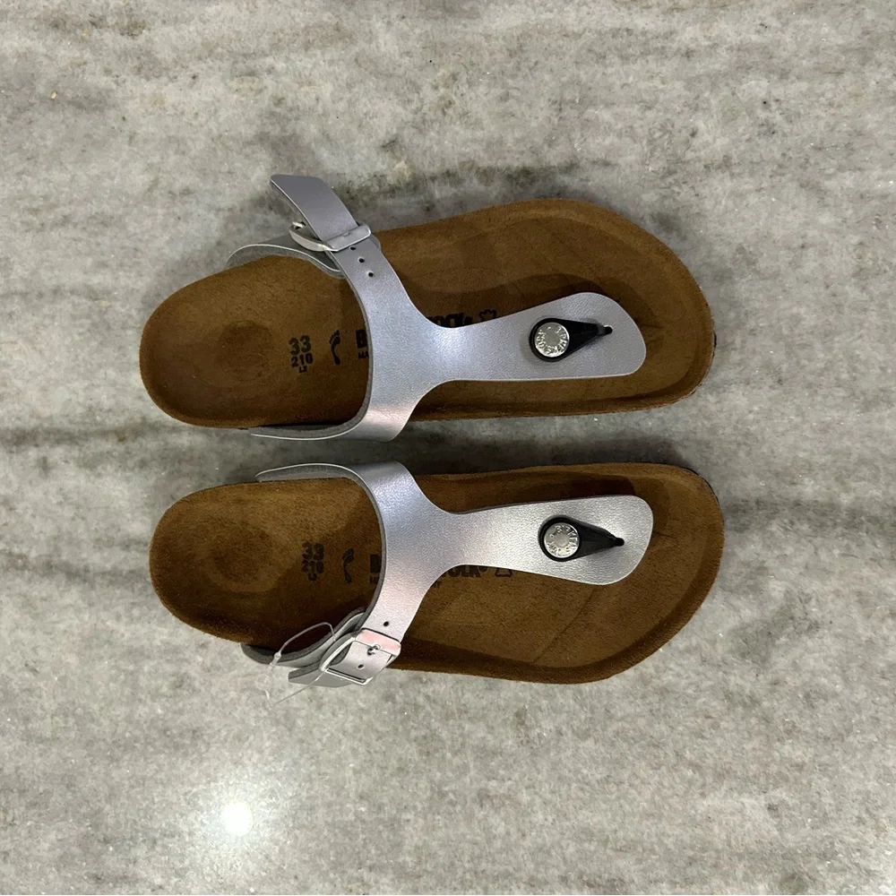 Birkenstock Kids Sandals - Silver and Brown